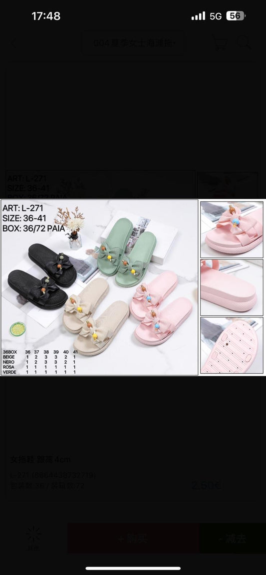 36 pezzi Pantofole da donna art.L.271