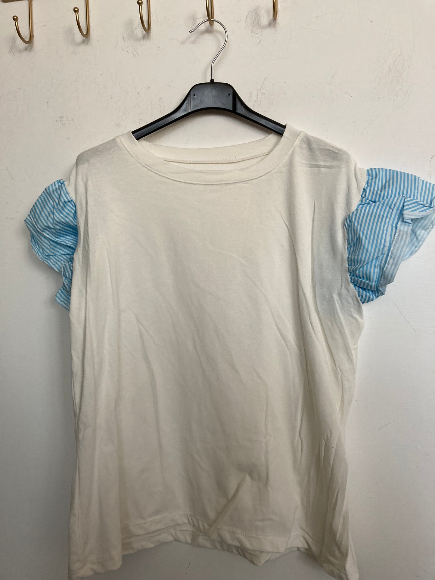 10 pezzi t-shirt bianca e azzurro
