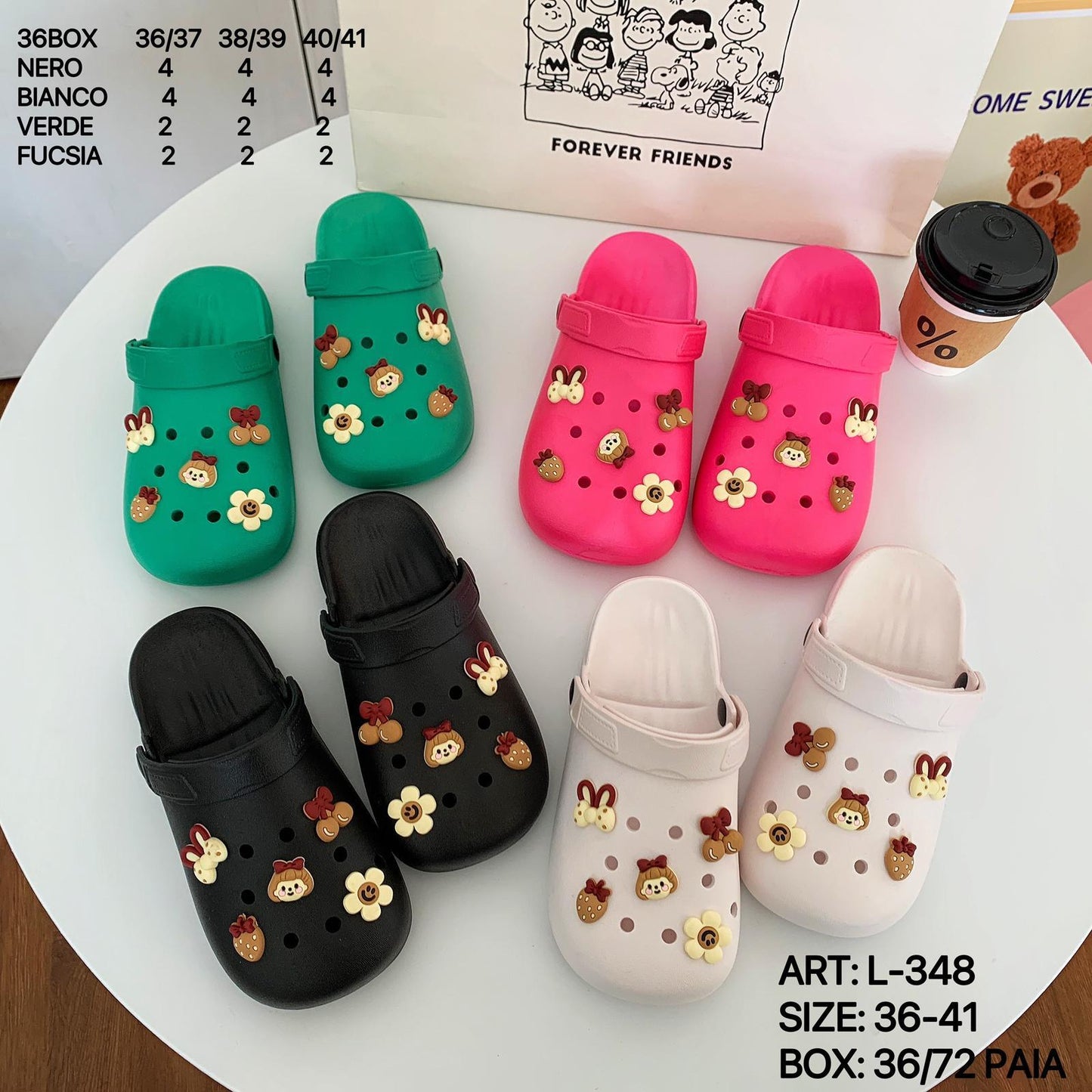 36 pezzi pantofole donna art.L48