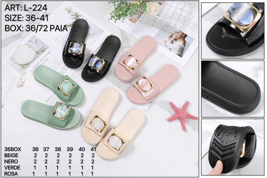 36 pezzi pantofole donna art.L.224