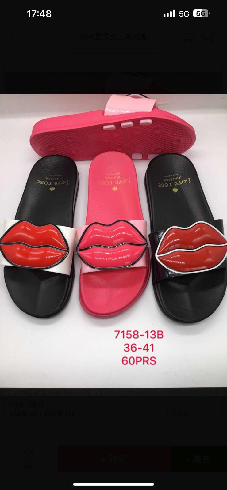 36 pezzi Pantofole donna art.7158-13b